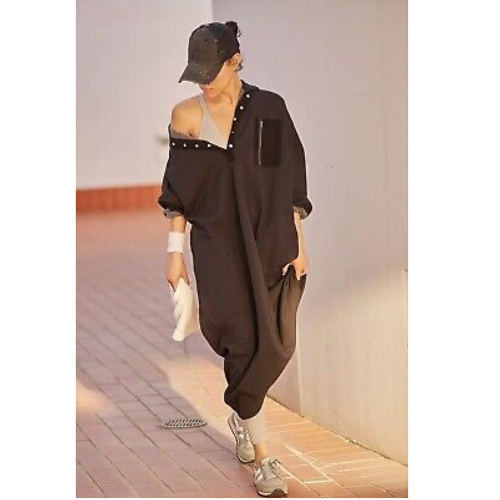 Free People Block Party Sweatshirt Dress